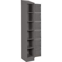 Clean Line Lockerette, 6 -tier, Bank of 4, 48" x 18" x 82", Steel, Charcoal, Rivet (Assembled) Auto Electric Service Ltd.
