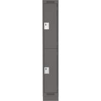 Clean Line Lockers, 2 -tier, 12" x 18" x 76", Steel, Charcoal, Rivet (Assembled) Auto Electric Service Ltd.