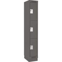 Clean Line Lockers, 3 -tier, 12" x 18" x 76", Steel, Charcoal, Rivet (Assembled) Auto Electric Service Ltd.