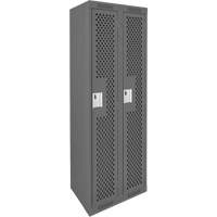 Clean Line Lockers, Bank of 2, 24" x 15" x 72", Steel, Charcoal, Rivet (Assembled), Perforated Auto Electric Service Ltd.