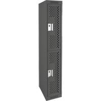 Clean Line Lockers, 2 -tier, 12" x 15" x 72", Steel, Charcoal, Rivet (Assembled), Perforated Auto Electric Service Ltd.