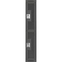 Clean Line Lockers, 2 -tier, 12" x 15" x 72", Steel, Charcoal, Rivet (Assembled), Perforated Auto Electric Service Ltd.