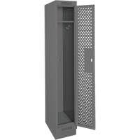 Clean Line Lockers, 12" x 12" x 76", Steel, Charcoal, Rivet (Assembled), Perforated Auto Electric Service Ltd.
