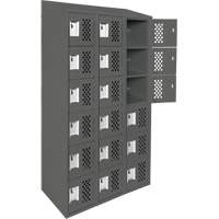 Clean-Line Perforated Lockerette, 6 -tier, Bank of 3, 12" x 72" x 12", Steel Auto Electric Service Ltd.
