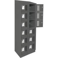 Clean-Line Perforated Lockerette, 6 -tier, Bank of 2, 12" x 72" x 12", Steel Auto Electric Service Ltd.