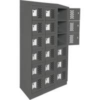 Clean-Line Perforated Lockerette, 6 -tier, Bank of 3, 12" x 72" x 12", Steel Auto Electric Service Ltd.