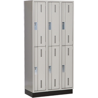 Casiers robustes Concorde, 2 niveaux, Bloc de 3, 36" x 18" x 76", Acier, Gris, Soud&eacute; (assembl&eacute;) Auto Electric Service Ltd.
