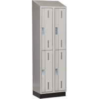 Concorde Heavy-Duty Lockers, 2 -tier, Bank of 2, 24" x 18" x 82", Steel, Grey, Welded (Assembled) Auto Electric Service Ltd.