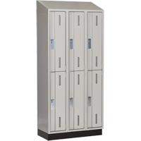 Concorde Heavy-Duty Lockers, 2 -tier, Bank of 3, 36" x 18" x 82", Steel, Grey, Welded (Assembled) Auto Electric Service Ltd.