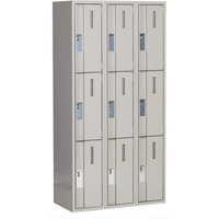 Casiers robustes Concorde, 3 niveaux, Bloc de 3, 36" x 18" x 72", Acier, Gris, Soud&eacute; (assembl&eacute;) Auto Electric Service Ltd.