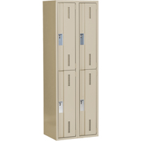 Casiers robustes Concorde, 2 niveaux, Bloc de 2, 24" x 18" x 72", Acier, Beige, Soud&eacute; (assembl&eacute;) Auto Electric Service Ltd.