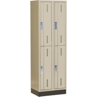 Casiers robustes Concorde, 2 niveaux, Bloc de 2, 24" x 18" x 76", Acier, Beige, Soud&eacute; (assembl&eacute;) Auto Electric Service Ltd.