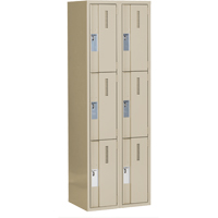 Concorde Heavy-Duty Lockers, 3 -tier, Bank of 2, 24" x 18" x 72", Steel, Beige, Welded (Assembled) Auto Electric Service Ltd.