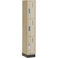 Concorde Heavy-Duty Lockers, 3 -tier, 12" x 18" x 76", Steel, Beige, Welded (Assembled) Auto Electric Service Ltd.