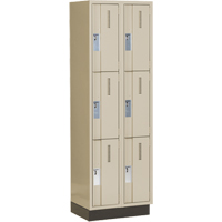 Concorde Heavy-Duty Lockers, 3 -tier, Bank of 2, 24" x 18" x 76", Steel, Beige, Welded (Assembled) Auto Electric Service Ltd.