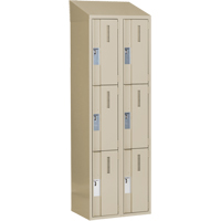 Concorde Heavy-Duty Lockers, 3 -tier, Bank of 2, 24" x 18" x 78", Steel, Beige, Welded (Assembled) Auto Electric Service Ltd.