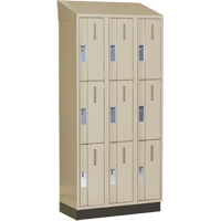 Casiers robustes Concorde, 3 niveaux, Bloc de 3, 36" x 18" x 82", Acier, Beige, Soud&eacute; (assembl&eacute;) Auto Electric Service Ltd.