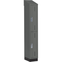 Concorde Heavy-Duty Lockers, 2 -tier, 12" x 18" x 82", Steel, Charcoal, Welded (Assembled) Auto Electric Service Ltd.