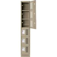 Assembled Lockerettes Clean Line Perforated Economy Lockers, 6 -tier, 18" x 72" x 12", Steel Auto Electric Service Ltd.