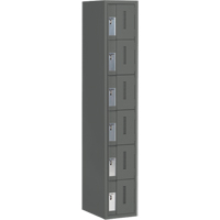 Concorde Heavy-Duty Lockers, 6 -tier, 12" x 18" x 72", Steel, Charcoal, Welded (Assembled) Auto Electric Service Ltd.
