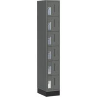 Concorde Heavy-Duty Lockers, 6 -tier, 12" x 18" x 76", Steel, Charcoal, Welded (Assembled) Auto Electric Service Ltd.