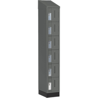 Concorde Heavy-Duty Lockers, 6 -tier, 12" x 18" x 82", Steel, Charcoal, Welded (Assembled) Auto Electric Service Ltd.