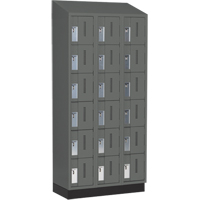 Concorde Heavy-Duty Lockers, 6 -tier, Bank of 3, 36" x 18" x 82", Steel, Charcoal, Welded (Assembled) Auto Electric Service Ltd.