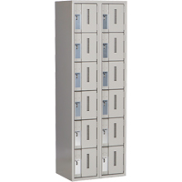 Concorde Heavy-Duty Lockers, 6 -tier, Bank of 2, 24" x 18" x 72", Steel, Grey, Welded (Assembled) Auto Electric Service Ltd.