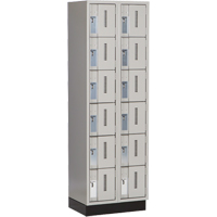 Concorde Heavy-Duty Lockers, 6 -tier, Bank of 2, 24" x 18" x 76", Steel, Grey, Welded (Assembled) Auto Electric Service Ltd.