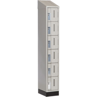 Concorde Heavy-Duty Lockers, 6 -tier, 12" x 18" x 82", Steel, Grey, Welded (Assembled) Auto Electric Service Ltd.