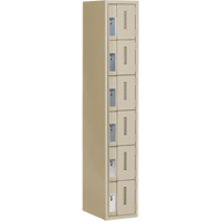 Concorde Heavy-Duty Lockers, 6 -tier, 12" x 18" x 72", Steel, Beige, Welded (Assembled) Auto Electric Service Ltd.