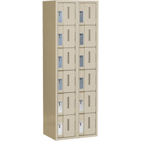Concorde Heavy-Duty Lockers, 6 -tier, Bank of 2, 24" x 18" x 72", Steel, Beige, Welded (Assembled) Auto Electric Service Ltd.