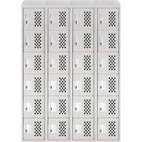 Assembled Clean Line Perforated Economy Lockers, 6 -tier, Bank of 4, 18" x 72" x 12", Steel Auto Electric Service Ltd.
