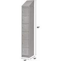 Casiers, 6 niveaux, 12" x 18" x 82", Acier, Gris, D&eacute;mont&eacute; Auto Electric Service Ltd.