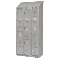 Casiers, 6 niveaux, Bloc de 3, 36" x 18" x 82", Acier, Gris, D&eacute;mont&eacute; Auto Electric Service Ltd.