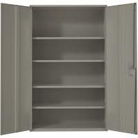 Extra Wide Hi-Boy Storage Cabinet, Steel, 4 Shelves, 72" H x 48" W x 24" D, Grey Auto Electric Service Ltd.
