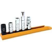 Chrome Finish Socket Set with Rail, 5 Pieces, 1/4" Drive Size Auto Electric Service Ltd.