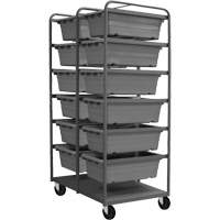 Mobile Tub Rack, Double-sided, 12 bins, 26" W x 36" D x 74" H Auto Electric Service Ltd.