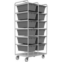 Mobile Tub Rack, Double-sided, 12 bins, 26" W x 36" D x 74" H Auto Electric Service Ltd.
