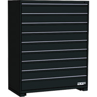 Modular Drawer Cabinet, 9 Drawers, 48" W x 24" D x 60" H, Black Auto Electric Service Ltd.