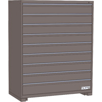 Modular Drawer Cabinet, 9 Drawers, 24" W x 24" D x 60" H, Grey Auto Electric Service Ltd.