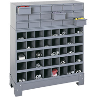 Unit&eacute; de stockage modulaire pour petites pi&egrave;ces, Acier, 18 tiroirs, 33-3/4" x 12-1/4" x 40-1/2", Gris Auto Electric Service Ltd.