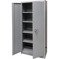 Armoire de rangement, Acier, 4 Tablettes, 66" h x 30" la x 15" P, Gris Auto Electric Service Ltd.