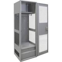 Casier pour &eacute;quipement avec porte, Acier, 24" la x 24" p x 72" h, Gris Auto Electric Service Ltd.