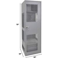 Casier pour &eacute;quipement avec porte, Acier, 24" la x 18" p x 72" h, Gris Auto Electric Service Ltd.