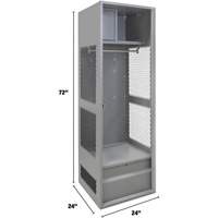 Casier pour &eacute;quipement, Acier, 24" la x 24" p x 72" h, Gris Auto Electric Service Ltd.