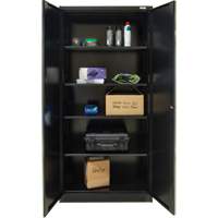Hi-Boy Storage Cabinet, Steel, 4 Shelves, 72" H x 36" W x 18" D, Black Auto Electric Service Ltd.
