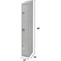 Casiers, 3 niveaux, 12" x 18" x 82", Acier, Gris, D&eacute;mont&eacute; Auto Electric Service Ltd.