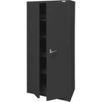 Armoire d'entreposage, Acier, 4 Tablettes, 66" h x 30" la x 15" P, Noir Auto Electric Service Ltd.