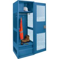 Casier pour &eacute;quipement avec porte, Acier, 24" la x 18" p x 72" h, Bleu fonc&eacute; Auto Electric Service Ltd.